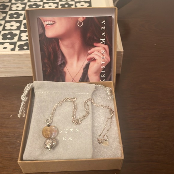 Garnet Hill Designer Kristen Mara, Sterling Silver/ Glass Bead Necklace, OOAK - Picture 3 of 4